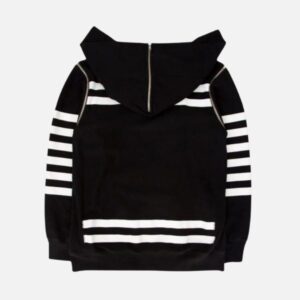 Hood by Air White stripe Hoodie – Black